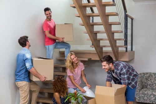 Professional packing supplies and neatly organised moving boxes for a Lambeth home move