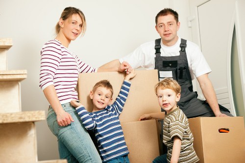 Loading furniture into a van for a South London relocation