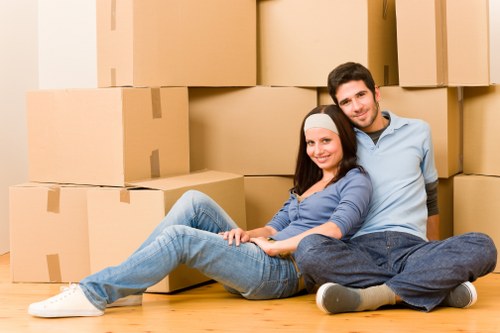 Business and household moving support with a removals van in Lambeth